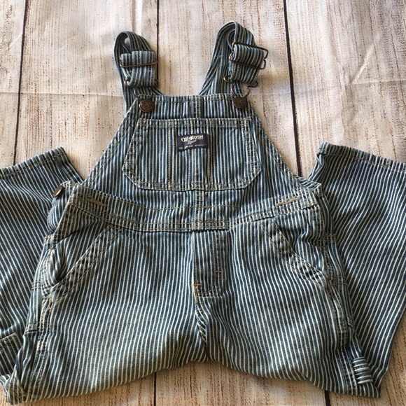 OshKosh B'gosh Other - 3/$20 Oshkosh Striped Jean Overalls Boy 2T